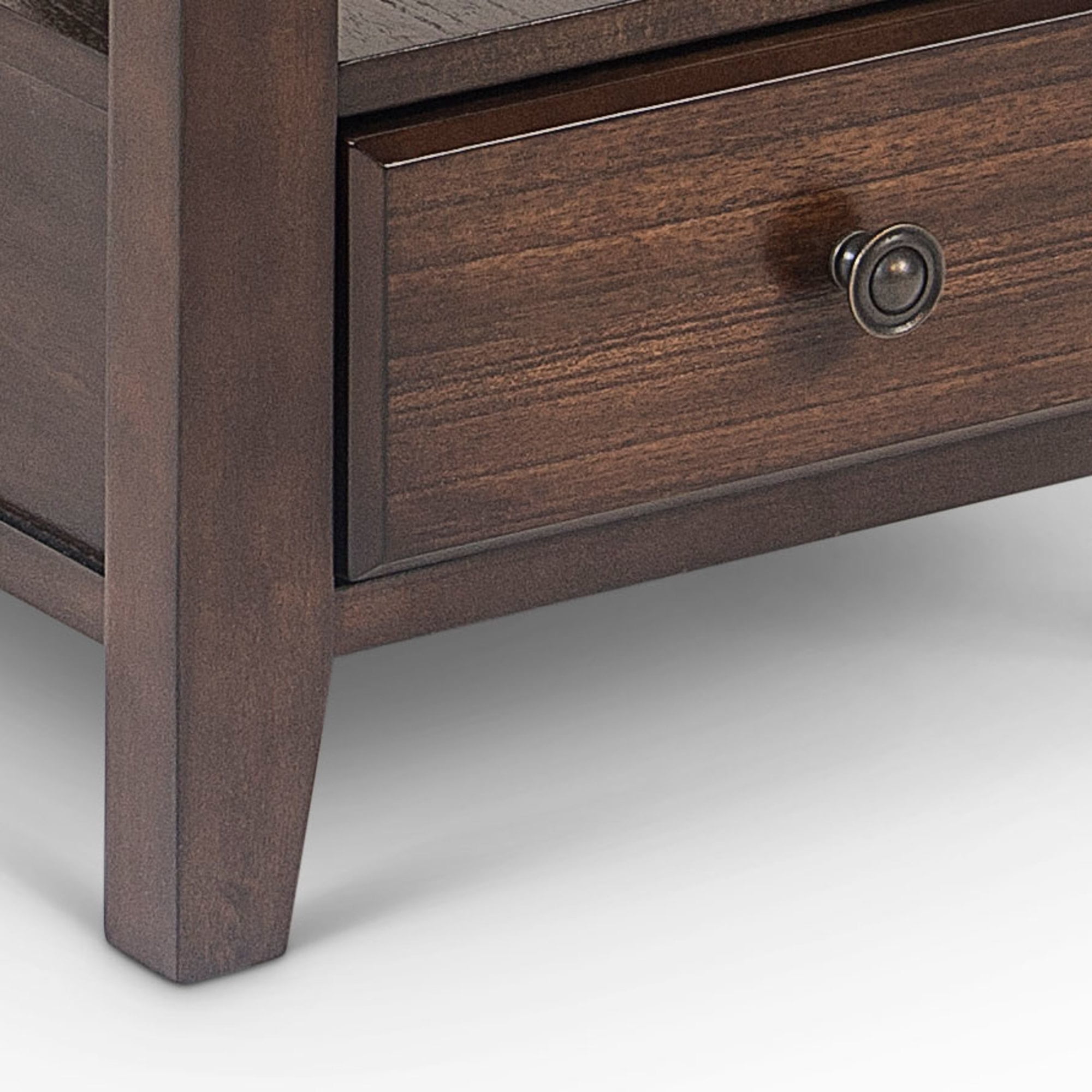 Steve Silver Crestline Transitional Indoor with Drawer Rectangle 26" Height End Table, Brown