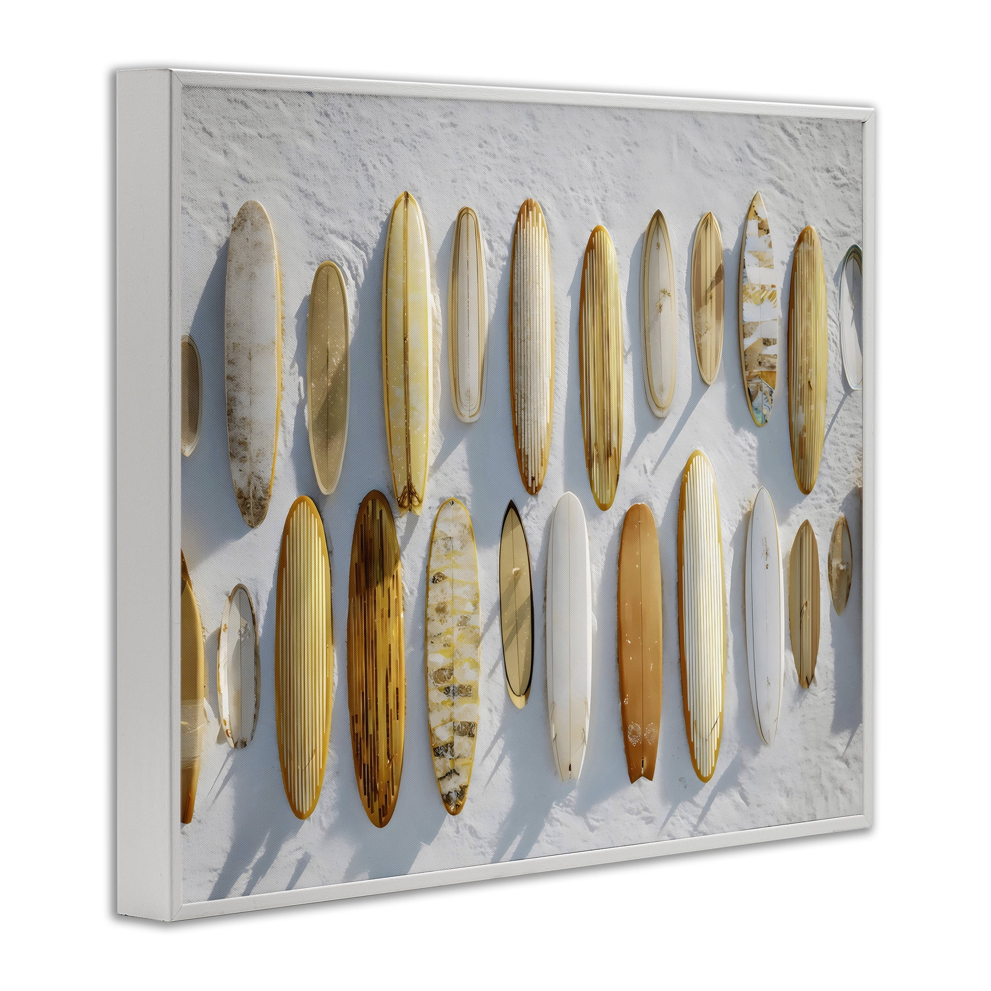 Stupell Industries Vintage Surfboard Collection White Framed Giclee Art, design by Franklyn Gregory