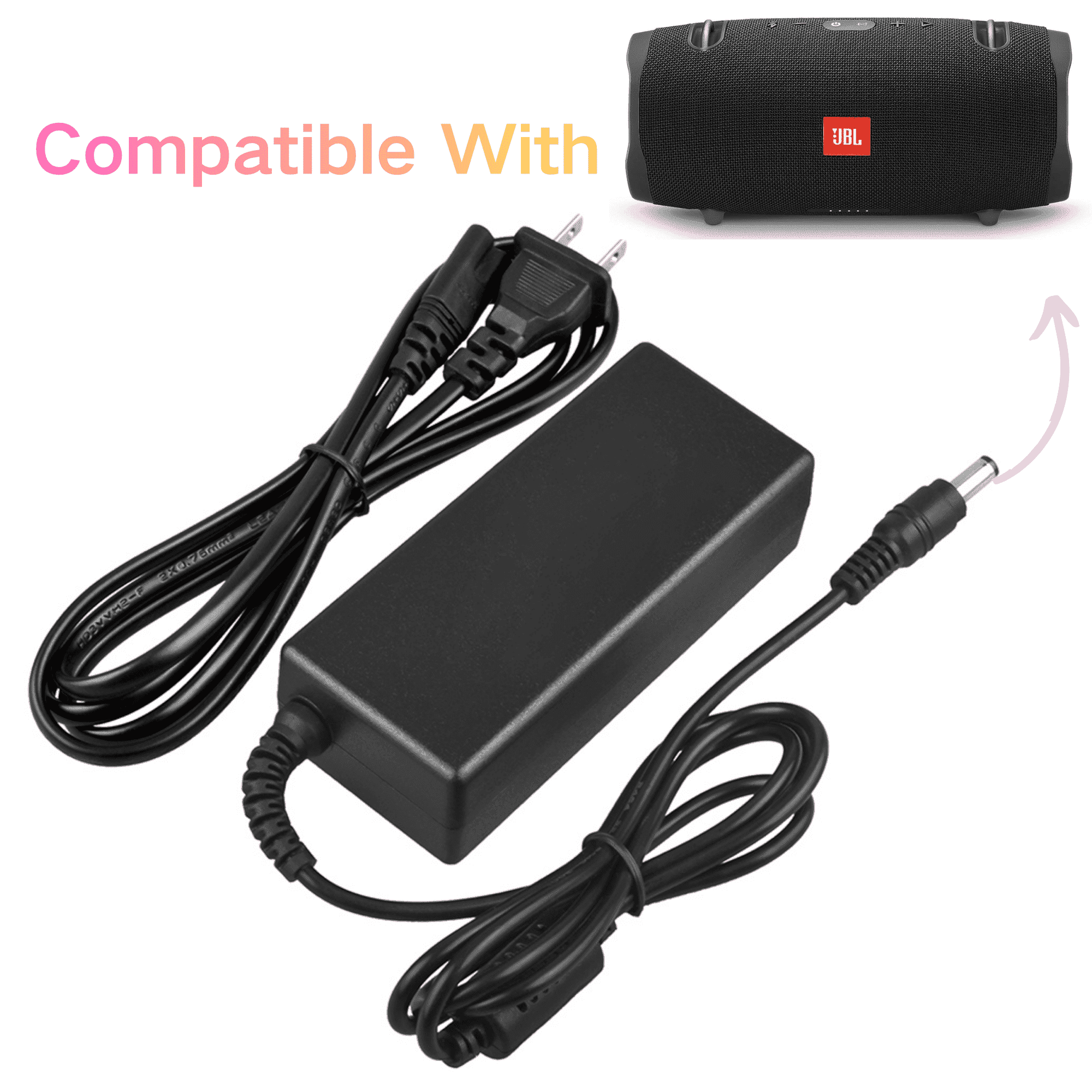 VHBW 19V Charger for JBL Xtreme, Xtreme 2, Boombox 1 2