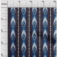 thumbnail image 1 of oneOone Viscose Chiffon Fabric Stripe & Geometric Ikat Printed Fabric 1 Yard 42 Inch Wide, 1 of 4