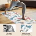 thumbnail image 4 of White Dinosaurs Rainbows Plants Pattern Hot Yoga Mat Towel Non Slip for Hot Yoga - Quick-Drying Yoga Mat Cover with 4 Corner Pockets with Travel Bag - Hot Yoga Towel Non Slip 74"x26", 4 of 6