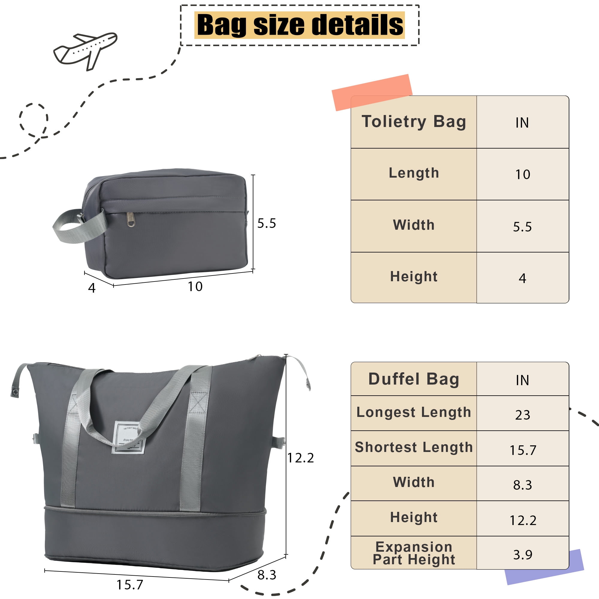 Softside Luggage 5 Piece Set, 20"/24"/28" Carry-on Luggage, Softshell Checked Luggage, Lightweight Suitcase Travel Set