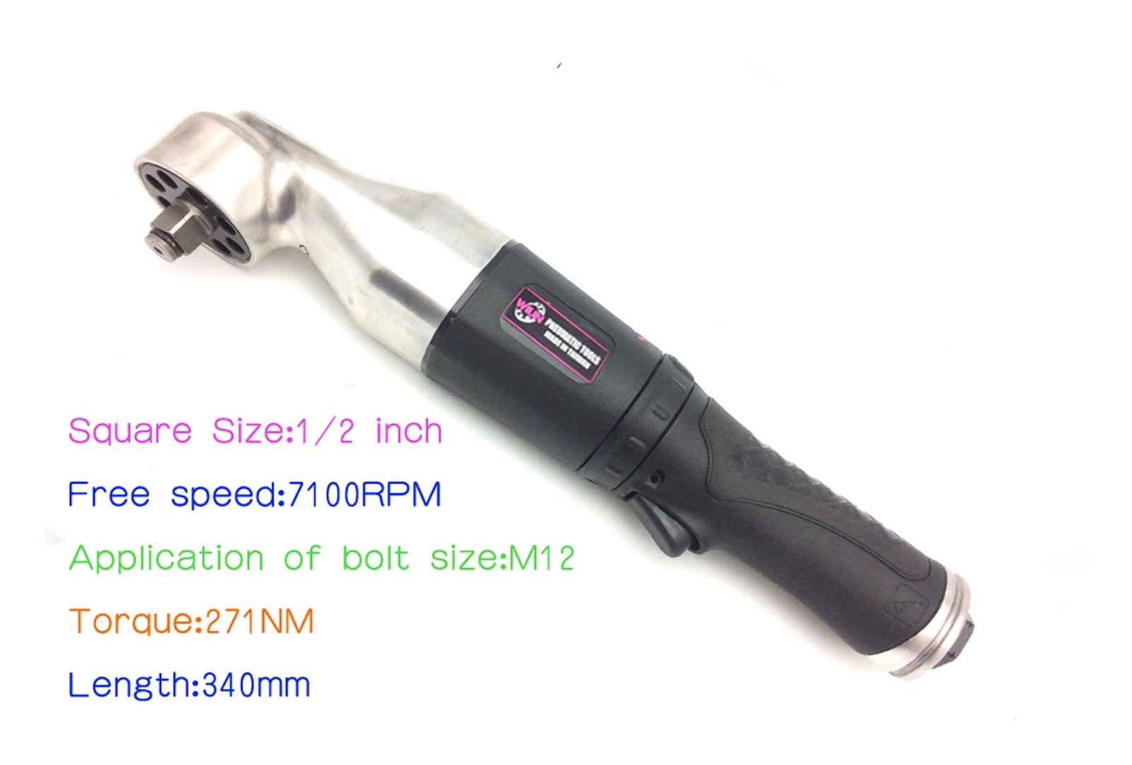 Industrial Pneumatic Tools 1/2" Inch Mini Composite Air Impact Wrench Straight Type 90 Degree Air Angle Wrench Hammer