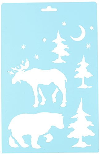 Momenta 27137 N//A Stencil 7-Inch X11-Inch-Moose and Bear