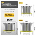 thumbnail image 5 of AOTOB Trampoline for Kids and Adults,400LBS 10FT Trampoline with Enclosure Net,ladder for Backyard(Yellow), 5 of 11