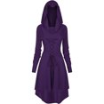 thumbnail image 3 of Vestido gótico de mujer, ropa medieval, disfraz de Halloween, vestido renacentista con capucha para carnaval de Halloween, 3 of 5