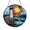 Acrylic 3.5 Inch, variant on Coastal Lighthouse Moon Suncatcher, Glass Acrylic Window Hanging Decor, Nautical Home Accent
