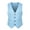 Sky Blue, variant on DISHAN Men Waistcoat Solid Color Single-breasted V Neck Sleeveless Spring Vest for Work