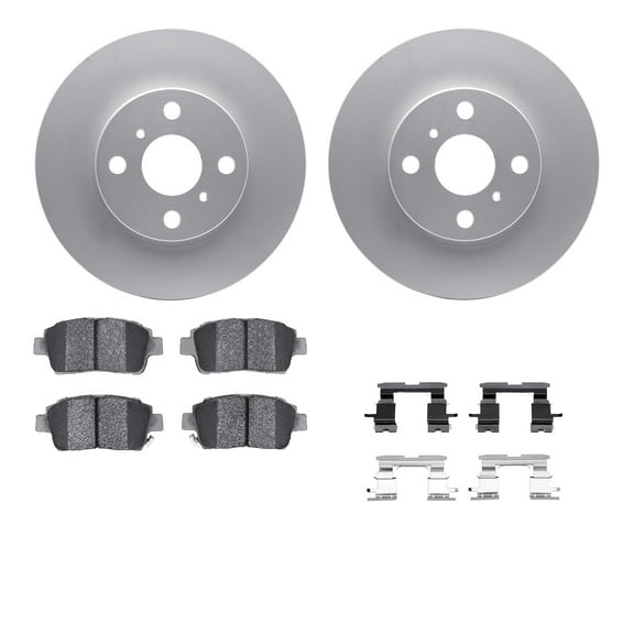 Dynamic Friction Company Front Geospec Brake Rotors with 5000 Advanced Brake Pads includes Hardware 4512-76122