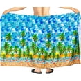thumbnail image 4 of LA LEELA Men's Swim Bath Trunk Swimsuit Regular Surfing Swimwear Sarong Long Pareo Wrap One Size Arctic, Beach Summer Vacation Party, 4 of 4