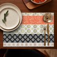 thumbnail image 5 of Bohemian Flax Table Placemats Set of 4, 12x18 Inch Washable Tribal Rustic Mats, Vintage Ethnic Decor for Farmhouse Kitchen and Nordic Style Dining Room, 5 of 6