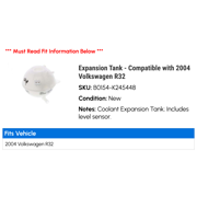 Expansion Tank - Compatible with 2004 Volkswagen R32