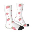 thumbnail image 4 of Yiaed Hand Drawn Strawberry Print Great elasticity Crew Socks Sports socks for Men and Women, 4 of 5