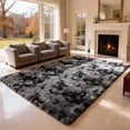 thumbnail image 4 of Area Rugs for Living Room Bedroom, 9'x12' Soft Fluffy Shag Indoor Floor Carpet for Living Room Bedroom Dining Room Office Home Decor, Tie-dye Dark Gray, 4 of 7