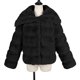 thumbnail image 4 of Chaqueta cálida de invierno para mujer, color liso, con cuello vuelto, 4 of 4