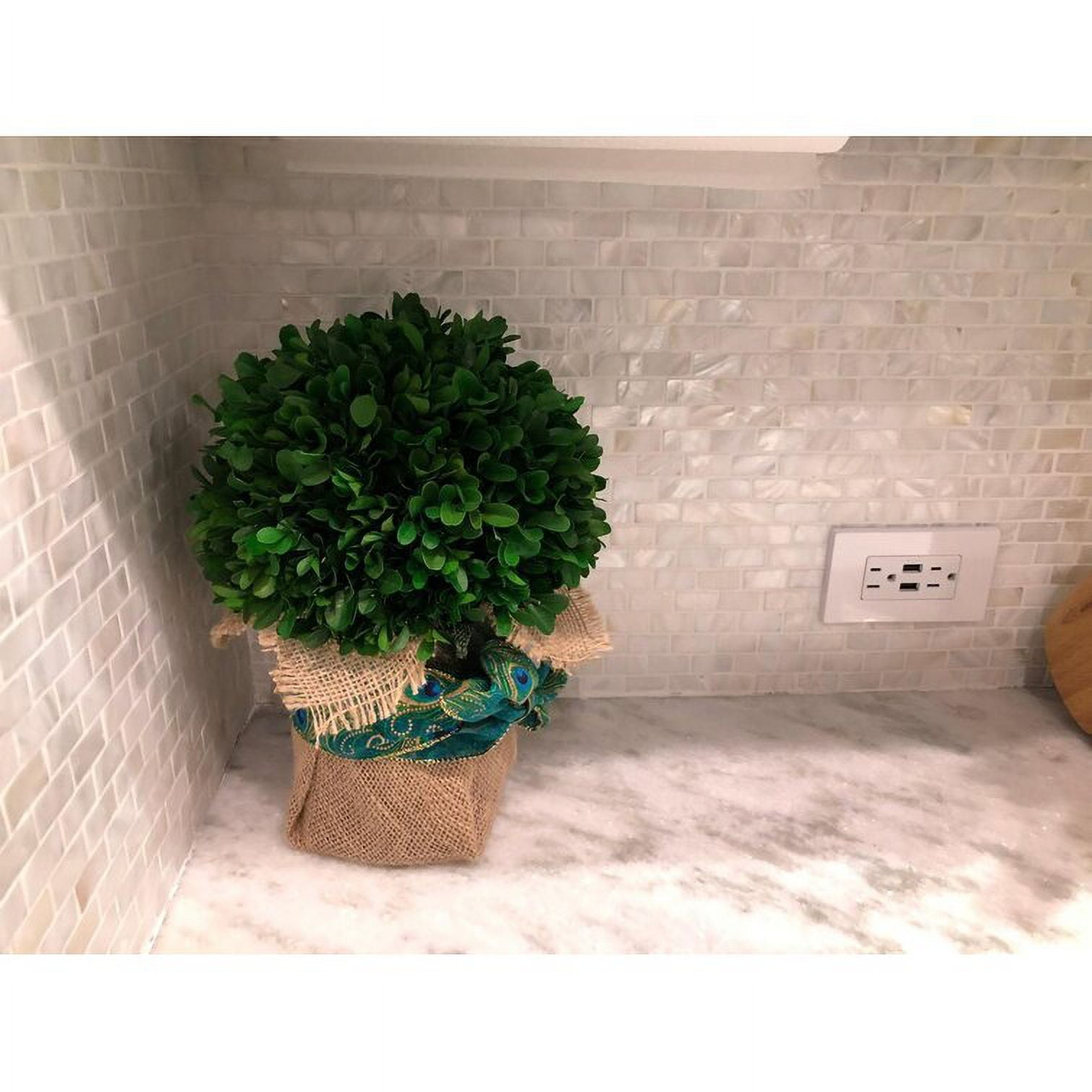 Art3d 12" x 12" 10 Pieces Mother of Pearl Shell Mosaic Backsplash Tile for Kitchen, Bathroom Walls