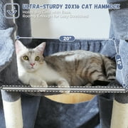 PAWZ Road 69 Cat Tree for Indoor Cats Multi-Level Cat Condo with Large Hammock Perch and 5 Scratching Posts, Dark Gray