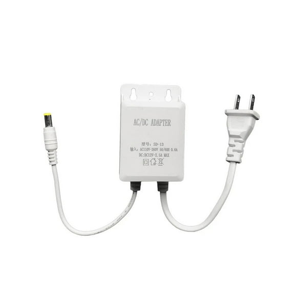 Fairnull 12V 2A Waterproof Power Adapter Charger for Security Camera Stable Output 100-240V EU/US Reliable Security Camera Power Supply