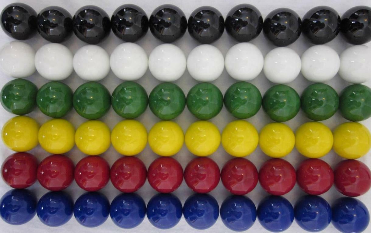 60 LARGE 1" (25mm) Replacement Glass Marbles Chinese Checker, Aggravation, Board Game
