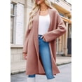 thumbnail image 5 of Autmn Fall Women's Open Front Long Cardigan Chunky Knit Jacket Oversized Coatigan Coat, 5 of 6
