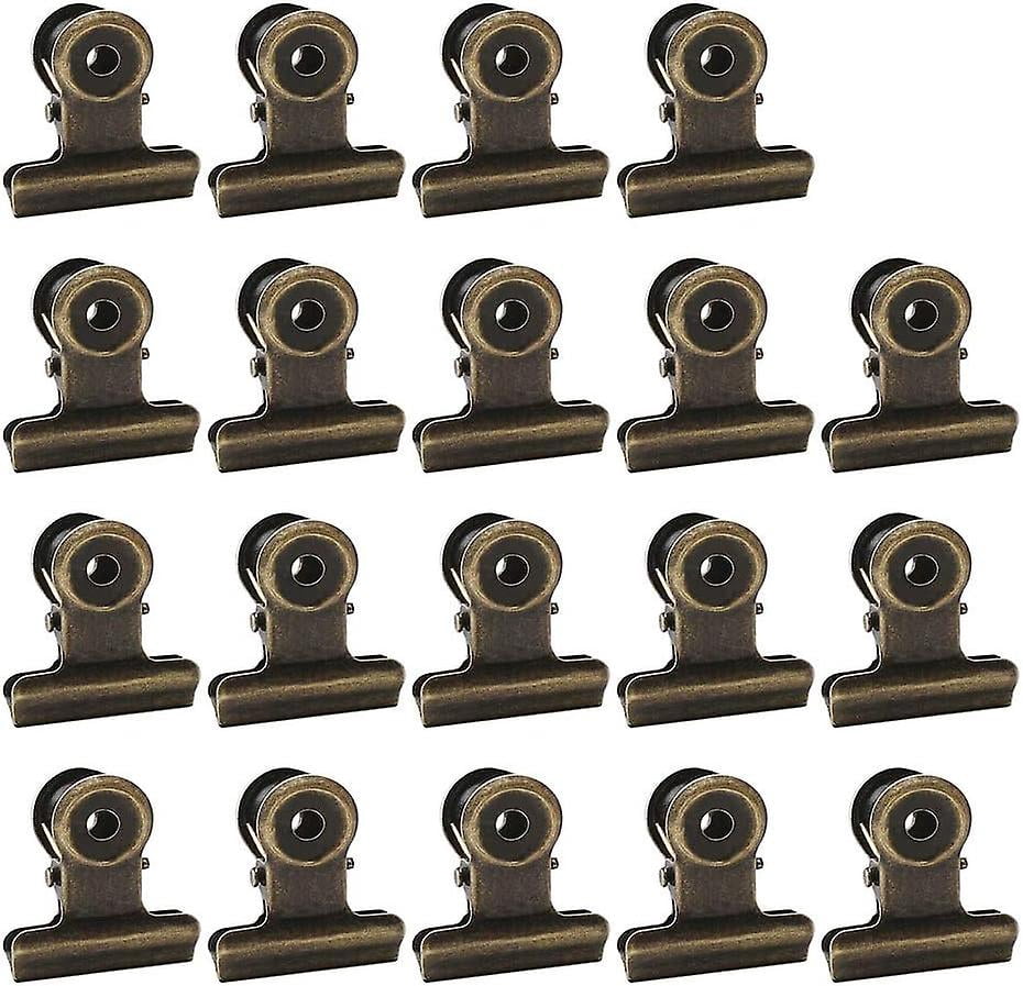 30 Pièces Pinces Bulldogs Métal Colorées 30mm - Clips Charnière Pour Documents, Photos Et Bureau