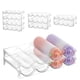 thumbnail image 1 of Estantería para vinos – Organizador apilable de plástico transparente para 4 botellas, estantería desmontable para vasos, ahorrador de espacio, visible, 13,78 x 11,81 x 7,87 pulgadas, uso en barra, 1 of 7