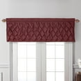 thumbnail image 5 of VCNY Home Carmen Burgundy Solid Color Rod Pocket Light-Filtering Curtain Valance, 60" x 20", 5 of 5
