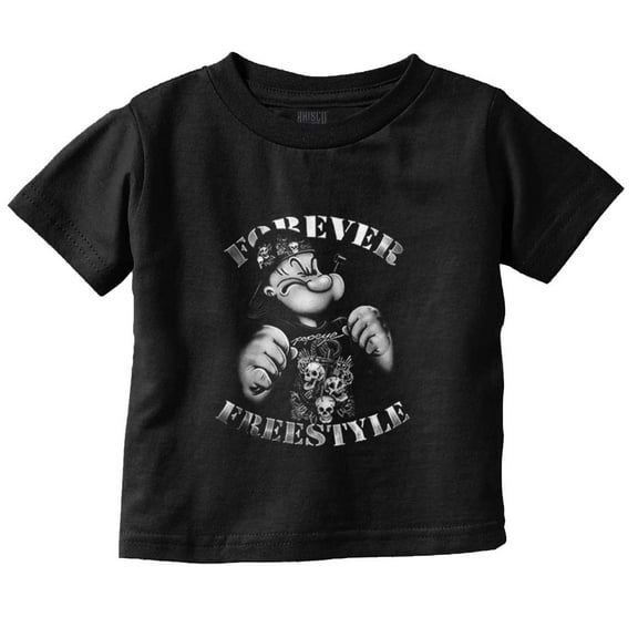 Urban Popeye Forever Freestyle Toddler Boy Girl T Shirt Infant Toddler Brisco Brands 6M