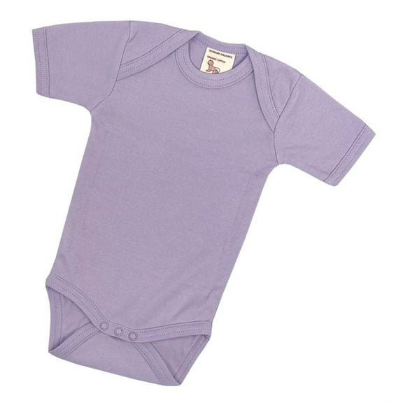 Organic Cotton Short Sleeve Bodysuits/Onesies - Soft Lavender 6m