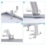 Renogy Adjustable Solar Panel Tilt Mount Brackets, Support up to 150 Watts Solar Panel, Mount Only, Silver
