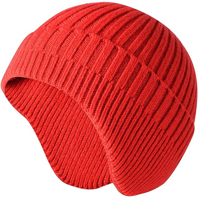 LinYooLi Women Beanie Winter Warm Knit Hats with Ear Flap Knitted Skull Cap Cold Weather
