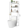 thumbnail image 5 of Over The Toilet Storage 3 Tier Over Toilet Shelf Organizer Freestanding Bathroom Above Toilet Stand Over Toilet Rack, White, 5 of 15