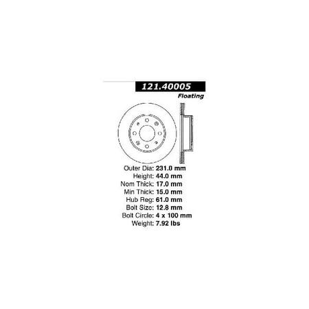 Crx Front Fender - Go-Parts OE Replacement for 1984-1987 Honda Civic Front Disc Brake Rotor for Honda Civic (1500 S / Base / CRX / CRX Si / DX)