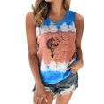 thumbnail image 1 of Playeras,Blusas y Tops,Ropa para Mujer Camisetas sin mangas para las mujeres 2024 Mujer Diente de León Impresión Casual Cuello Redondo Tie Dye Tank Chaleco Sin Mangas Camiseta Blusa Tops (Blue, L), 1 of 4