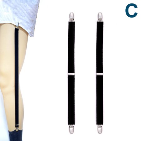 

New Fashion Men Shirt Stays Garter Suspenders Holder Elastic Y Shape Adjustable Uniform Locking Clamp Braces Man Shirts Garters