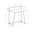 thumbnail image 5 of Atlin Designs 32" Mid-Century Engineered Wood Writing Desk in White, 5 of 5