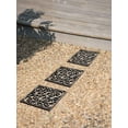 thumbnail image 2 of A1 Home Collections Heavy-Duty Rubber Garden Stepping Stone Mats, 12"x12", Set of 4, Paisley Square Bronze, 2 of 7