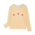 thumbnail image 4 of Swuxness Toddler Casual Long Sleeve Shirts, Toddler Fall Tops, Boys and Girls Pullover Base Layer Top for Toddler Beige, 13-14 Years, 4 of 5