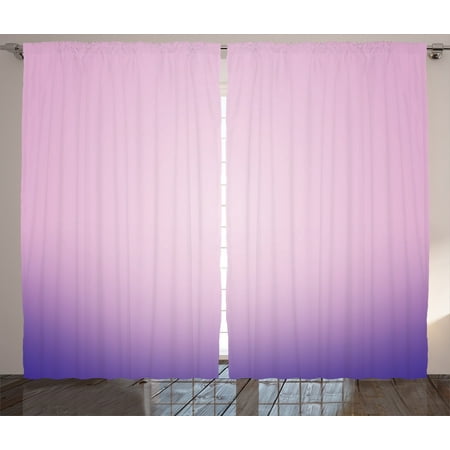 Lavender Curtains 2 Panels Set Pink And Purple Ombre Print Modern