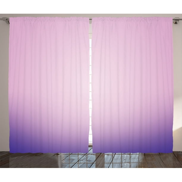 Lavender Curtains 2 Panels Set Pink And Purple Ombre Print Modern Pastel Color Gradient Design Digital Lavender Curtains 2 Panels Set Pink, Light Purple Curtains
