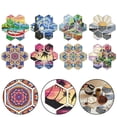 thumbnail image 4 of Paquete de 7 posavasos artísticos reutilizables hágalo usted mismo mismo para panal Forma, 4 of 8