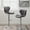 Gray, variant on 2 Yellow Upholstered Swivel - Soft Velvet Upholstery, Thick Foam Padding, 360 Degree Rotation, Adjustable Height With Gas Lift, Comfortable Footrest, Stylish Finish Of 2, Vertical Line Decoration,