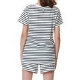 thumbnail image 3 of Beezizac Pajamas for Teen Girls Trendy Daisy Stripe Summer Jammies PJ Set Big Kid Size 4T, 3 of 8