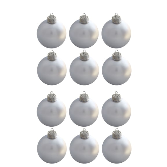 Whitehurst Matte Finish Glass Christmas Ball Ornaments - 2.75" (70mm) - Sky Blue - 12ct