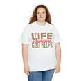 thumbnail image 6 of DJH Apparel | Life Happens, God Helps Christian Unisex Cotton T-shirt, 6 of 8