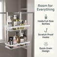 thumbnail image 3 of White Over Door Shower Caddy, Rustproof Bathroom Organizer, 2-Tier Storage Rack, 11.81x5.31 Inch Shelves, No Drilling Required, 3 of 5