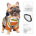 thumbnail image 3 of Fotbe Colorful Pastel Stripes Sudadera con Estampado para Perros Pequeños – Suéter con Capucha para Mascotas, Tela Suave de Forro Polar con Bolsillo-X-Large, 3 of 7
