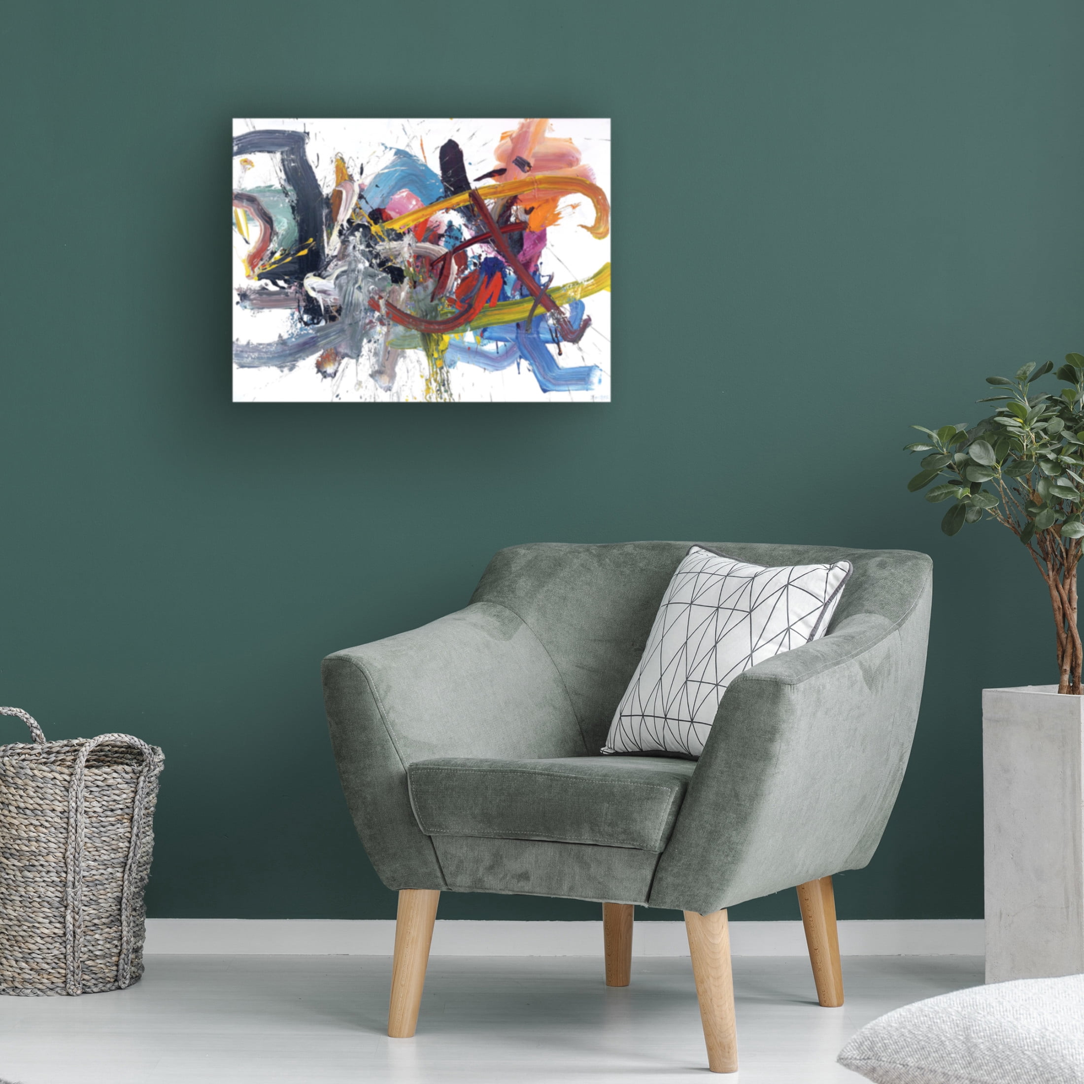 Canvas Wall Art - Fong Fai 'Flash of Thought' Wall Art for Living Room, Bedroom, or Office Décor by Trademark Fine Art - 19 x 14 Inches