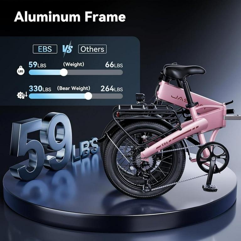 Jasion EB6 Electric Bike for Adults, 1000W Peak Motor Folding
