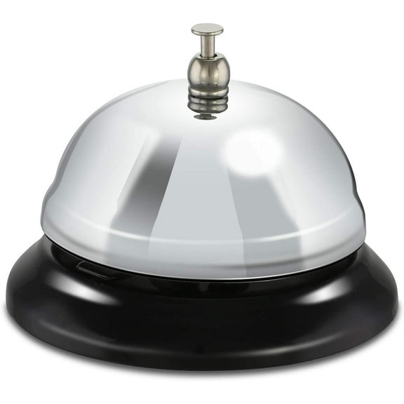 Service Bell, Call Bell, Desk Bell, Bellhop Bell, 3.3 inches Diameter, Pleasant Sound, Durable, Anti-Rust